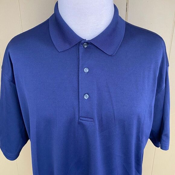 Ben Hogan performance golf collection men 2XL short sleeve polo shirt navy blue - Picture 2 of 10
